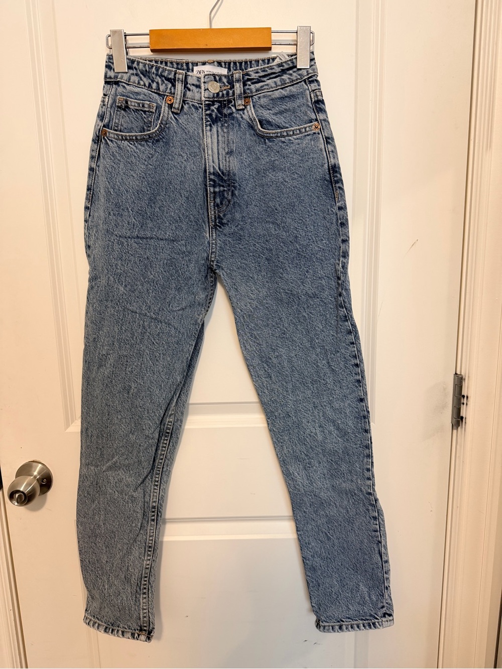 Zara High-Rise Straight Leg Jeans